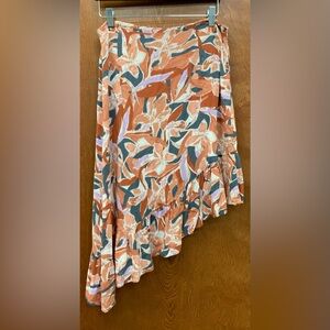 4 for $20 Nine West Floral asymmetrical skirt